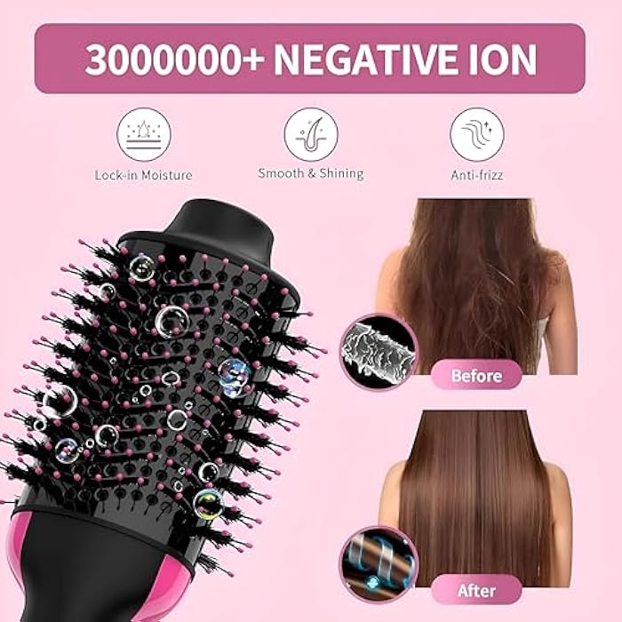 Hair styler-high speed electric hair brush with hot air to increase density and get a shiny finish, ideal for quick and easy styling - Image 4